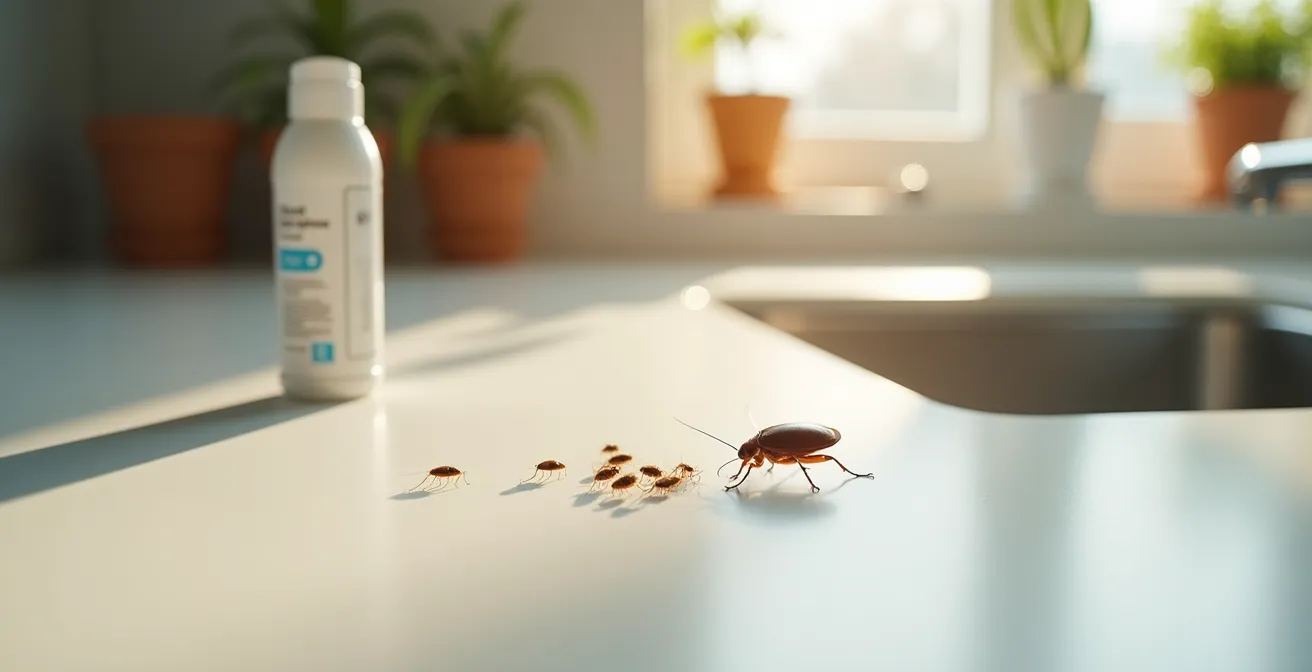 Image principale illustrant l'élimination des cafards dans un intérieur domestique